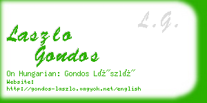 laszlo gondos business card